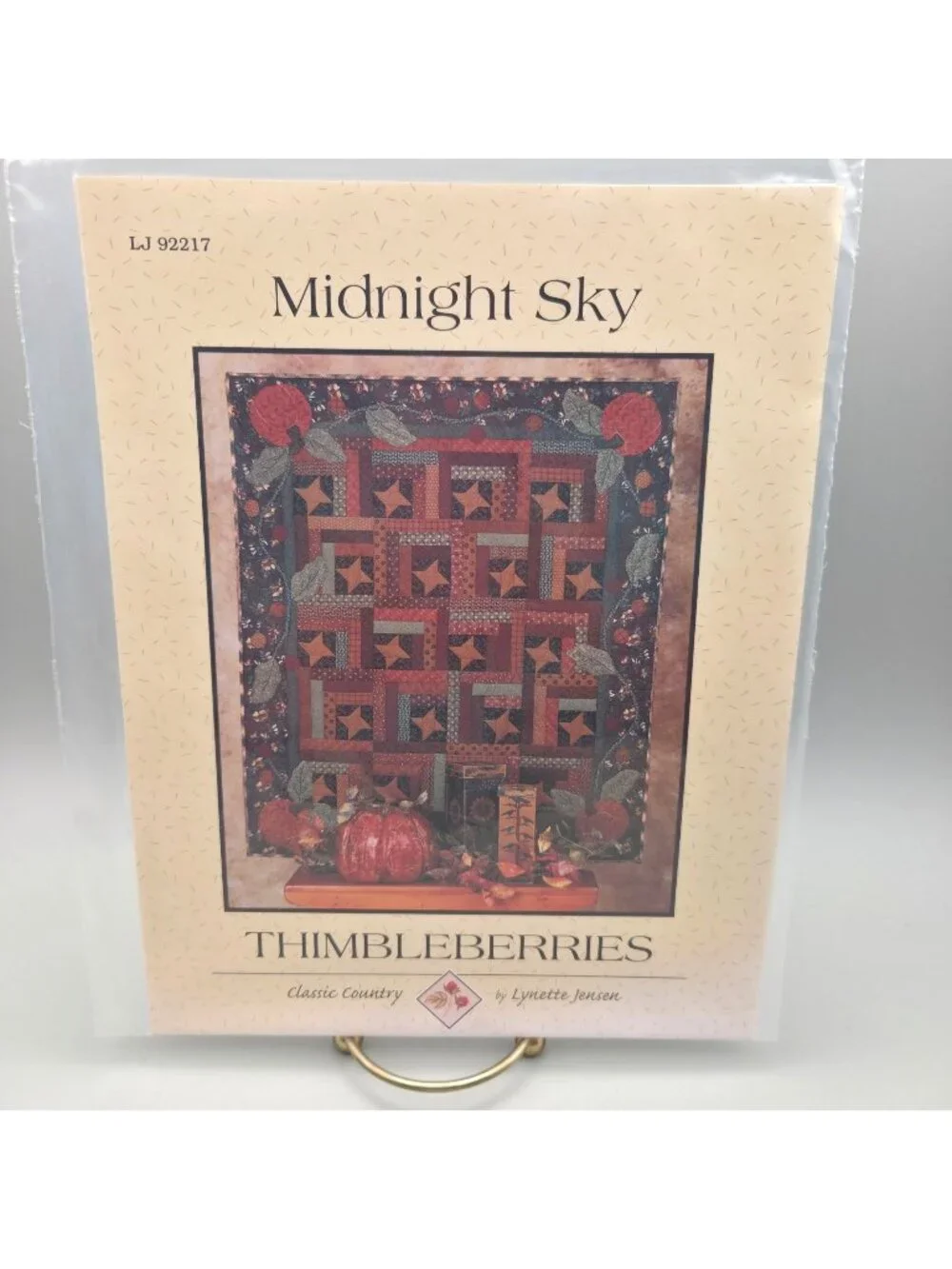 Midnight Sky Quilt Pattern Thimbleberries Lynette Jensen Pumpkins Stars 51x60